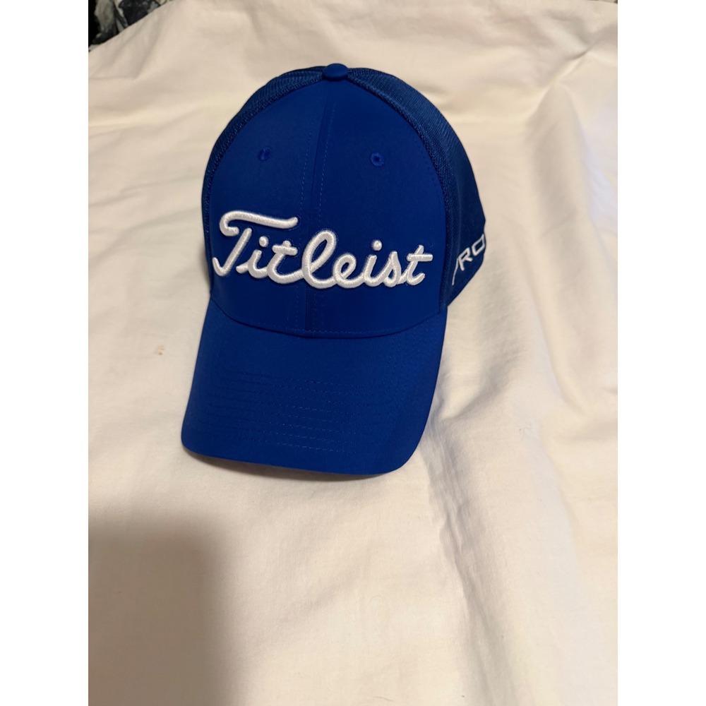 Titleist Performance Mesh Golf Hat Royal Blue Pro V1 FJ Logo Mens L/XL Fitted